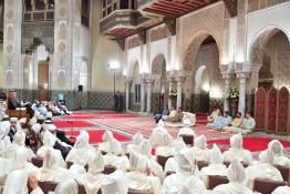 Image du Maroc Professionnelle de  Sa Majesté le Roi Mohammed VI, Amir Al Mouminine, préside à Casablanca la quatrième causerie religieuse du mois sacré de Ramadan 1440", le 23 Mai 2019 (Photo/ SPPR) via Jalilbounhar.com 